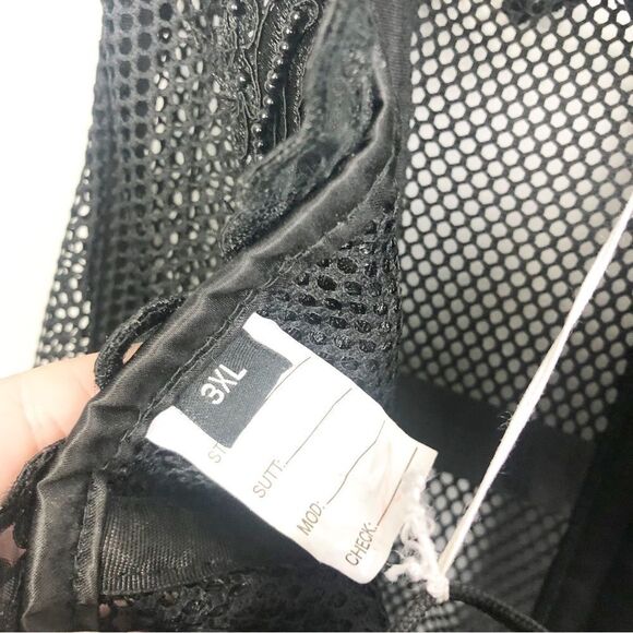 TOP DRAWER | DAISY CORSETS Beaded Lace/Mesh Lace Up Black Corset Women’s Size 3X - Picture 11 of 11